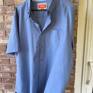 Johnston & Murphy Casual Blue Button Down Shirt